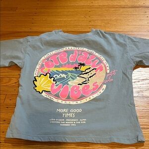 Zara Côte d'Azur Vibes Kids T-Shirt - Gray